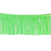 Neon színű vágott végű rojt 10 cm hosszú - VERDE FLUO